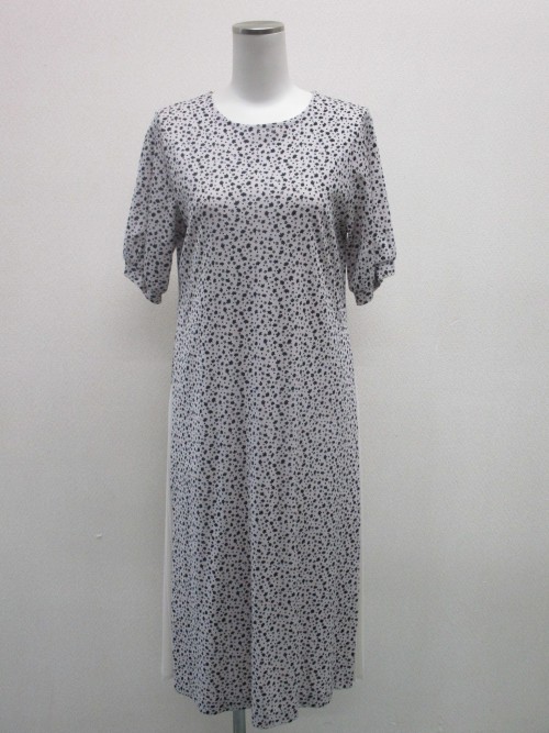 綿フライス脇プリーツワンピース