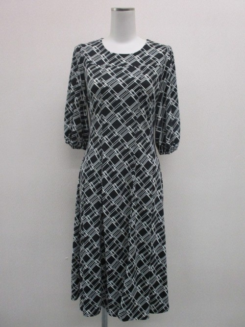 強撚スムースプリントワンピース