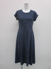 強撚スムースプリントワンピース