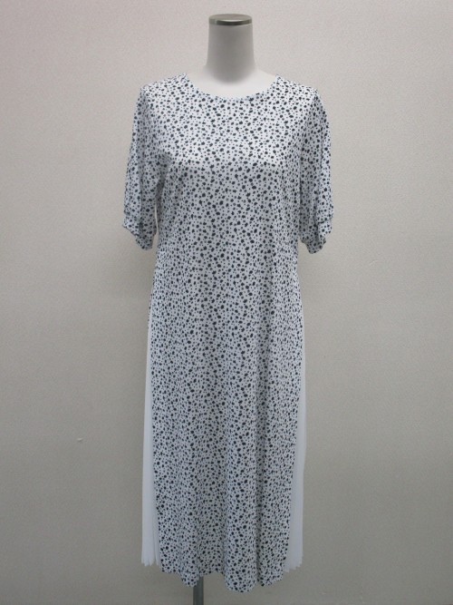 綿フライス脇プリーツワンピース