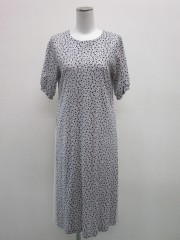 綿フライス脇プリーツワンピース