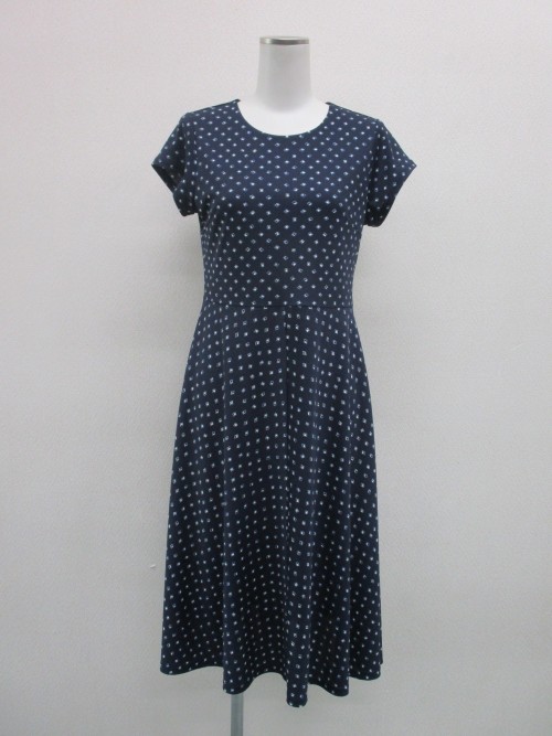 強撚スムースプリントワンピース