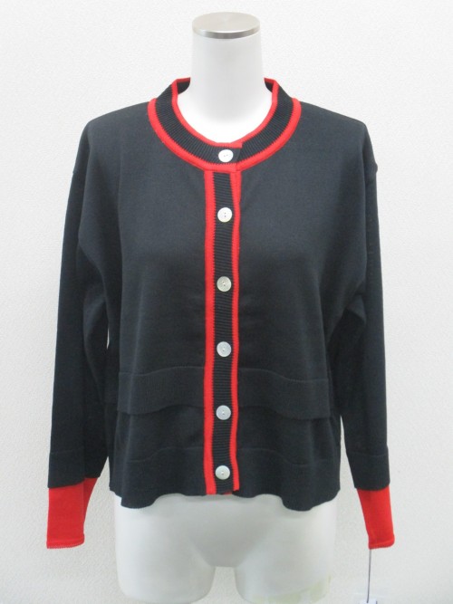 配色カーデガン