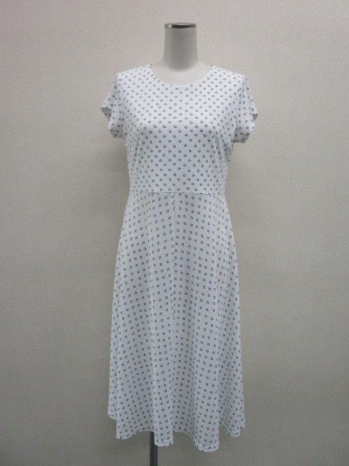 強撚スムースプリントワンピース