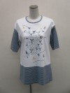 ナノシア刺繍ボーダーTシャツ
