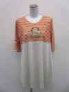 ナノシア刺繍ボーダーTシャツ