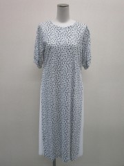 綿フライス脇プリーツワンピース