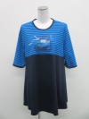 ナノシア刺繍ボーダーTシャツ